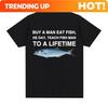 Individuell Kaufen Ein Unisex Iss Fisch Er Tag Lehre Fisch Unisex Zu Einem Leben Lustiges Meme T-Shirt Unisex Mode Retro T-Shirt Unisex Baumwolle Oversize