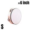 1/3pcs Wooden Tambourine 6/8/10inch Handheld Drum Bell Percussion Music Education Instrument Gift for Weddings Game Church Party