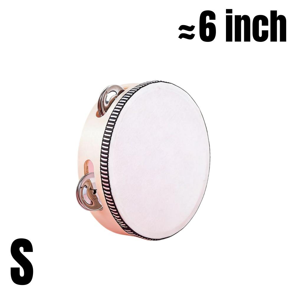 1/3pcs Wooden Tambourine 6/8/10inch Handheld Drum Bell Percussion Music Education Instrument Gift for Weddings Game Church Party