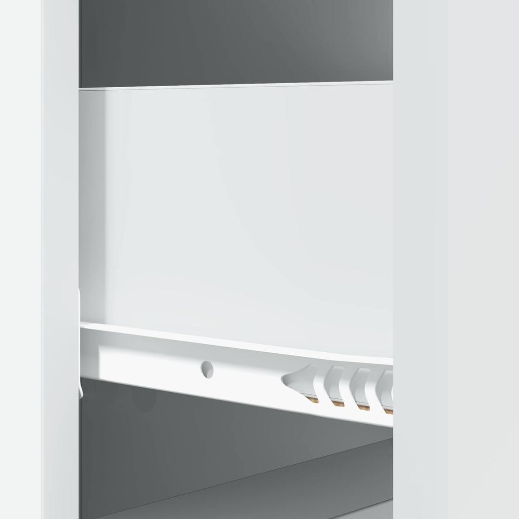 White Drawer Cabinet 33 x 34.5 x 87 cm Particleboard
