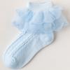 1-15Years Kids  Sprng Summer Baby Princess Socks For Girls  Solid Lace Cotton Soft Fashion Sweet Children's Socks