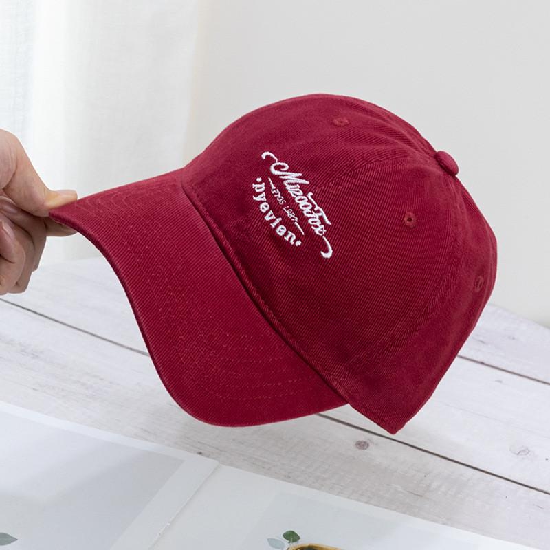 Vintage Japanese Wash Cotton Baseball Cap With Embroidery For Casual Men