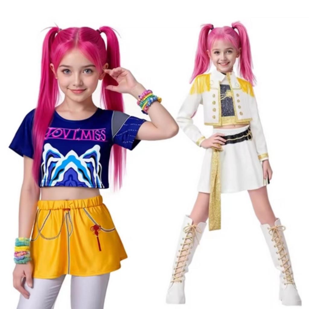 Demon Hunters KPOP Girls Halloween Dress Rumi Zoey Mira Cosplay Costume