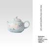 Hand Painted Underglaze Magnolia Ceramic Teapot Household Sketch Pot Kung Fu Tea Set Ball Hole Filter Princess Pot