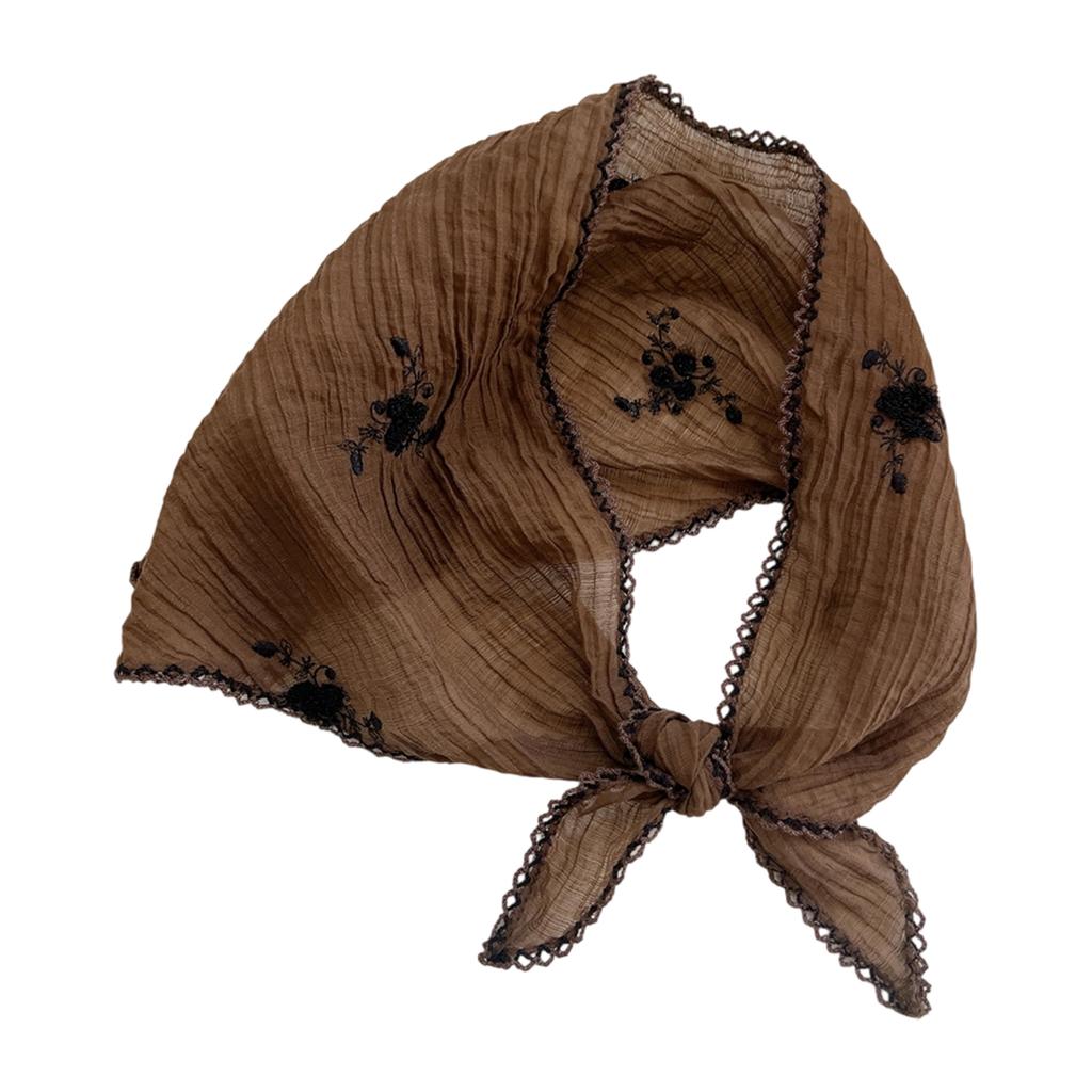 Stylish Silk Feel Polyester Scarf Sun Protective Headwear Reusable Headscarf Fashion Accessory for Beach Hiking Work