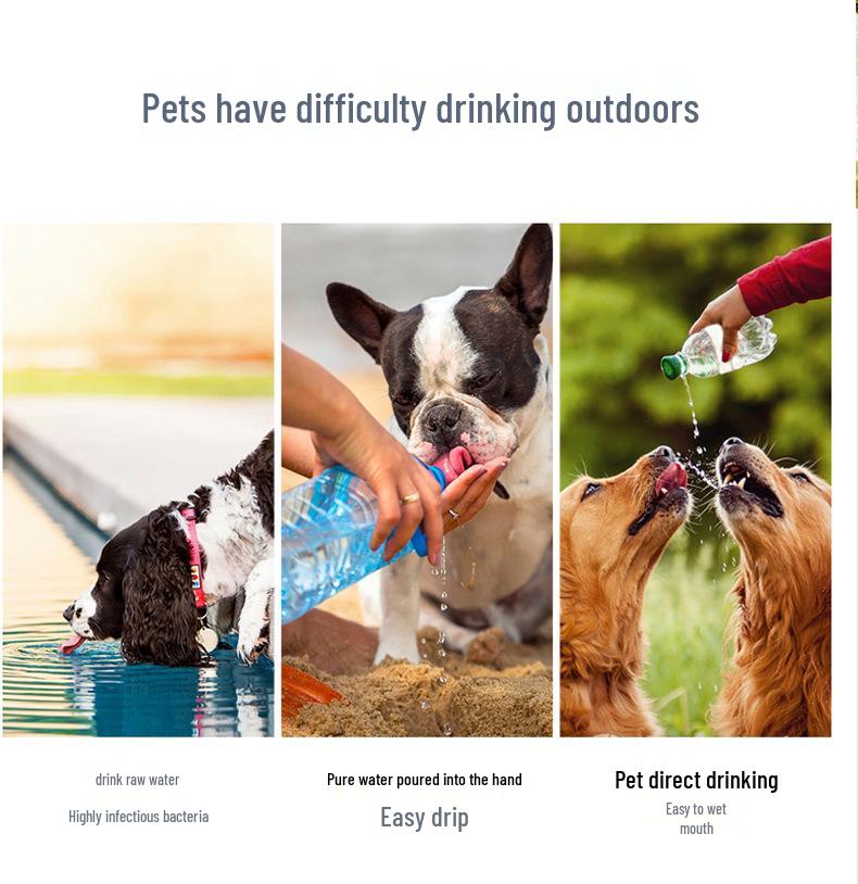 Portable Outdoor Pet Water and Food Bottle for Travel