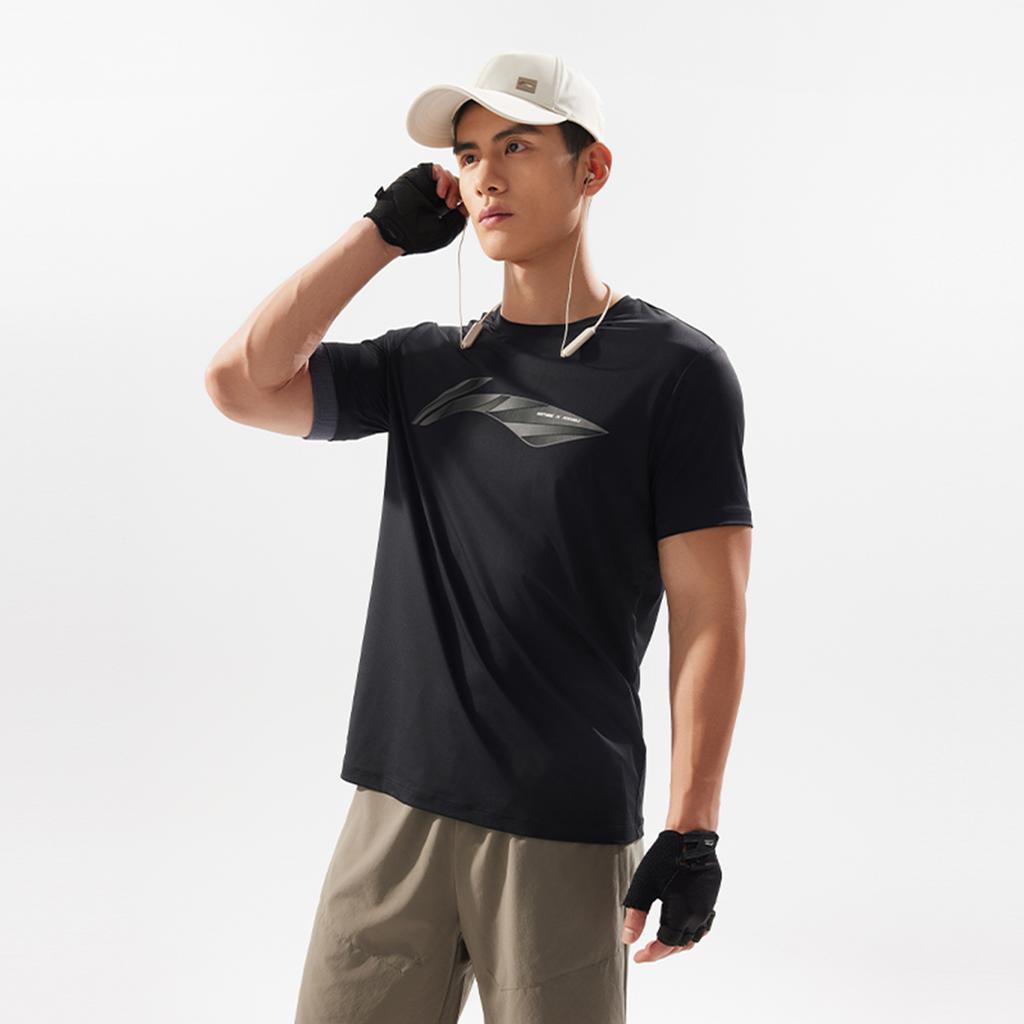 Li Ning Fitness Series T Shirt Men's Black ATSV107-1