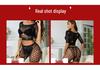 European & American Sexy Detachable Fishnet Split Lingerie – Transparent Jacquard Two-Piece Set