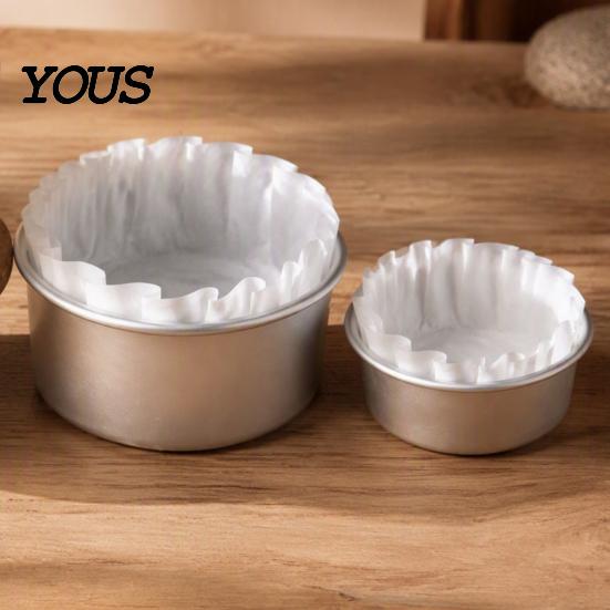 Non Stick Parchment Paper for Baking 50 Pcs Basque Burnt Cheesecake Liners, Pre Folded Cups Trays Cakes 4/6/8 Inch Cake Molds, Food Grade Oil