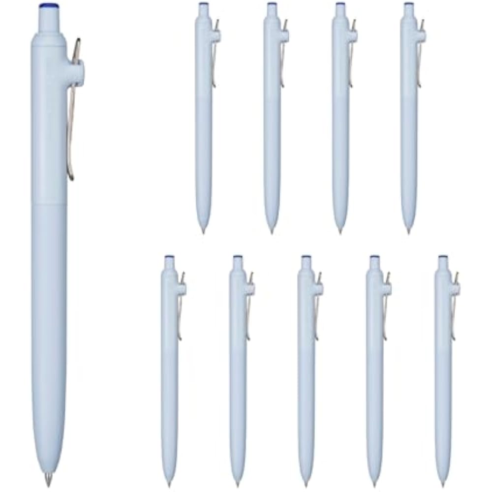 Mitsubishi Pencil Water-based Ballpoint Pen Uniball Zento Basic 0.5 Blue 10 Pack UBNZS05.33 10P