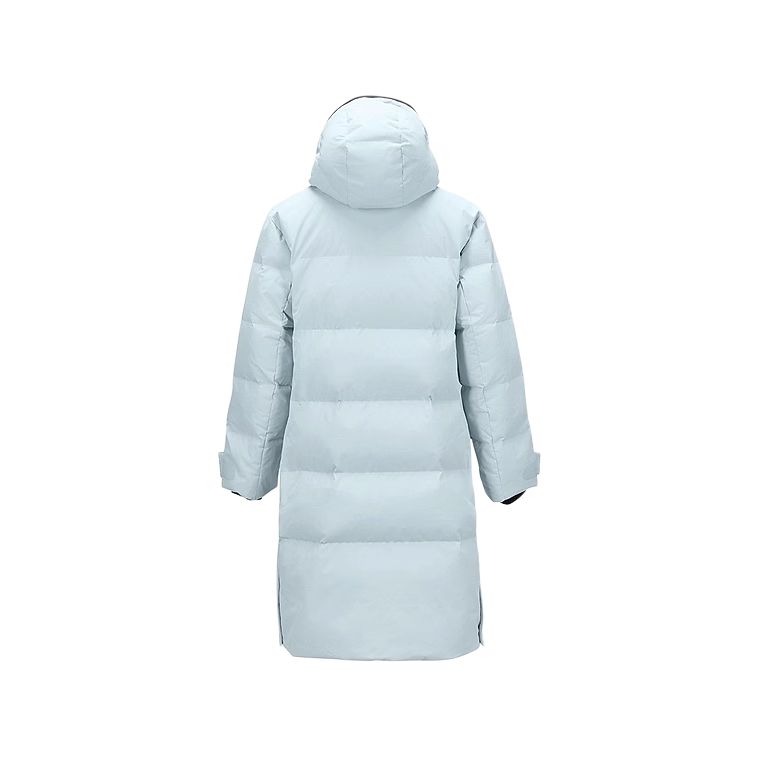 Skechers Comfort Sports Series Windproof Water-Repellent Cold-Resistant Warm Anti-Bacterial Anti-Static Casual Hooded Long Down Jacket P424M022-01MZ