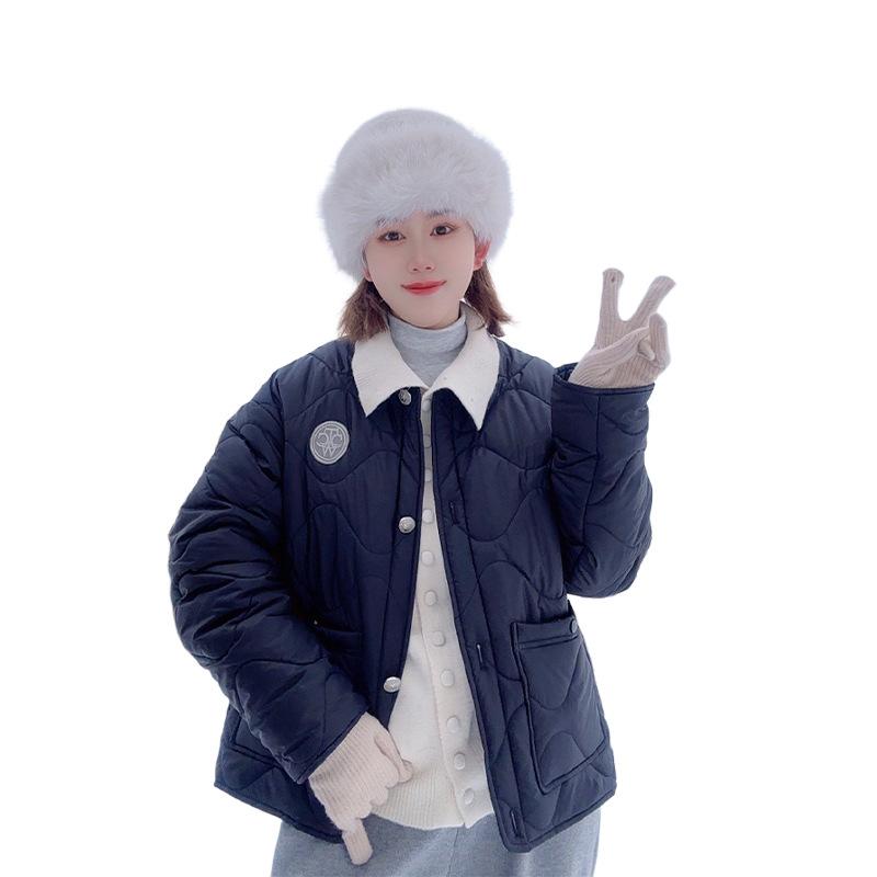 

Women’s Short Round Neck Windproof Warm Winter Jacket S чёрный