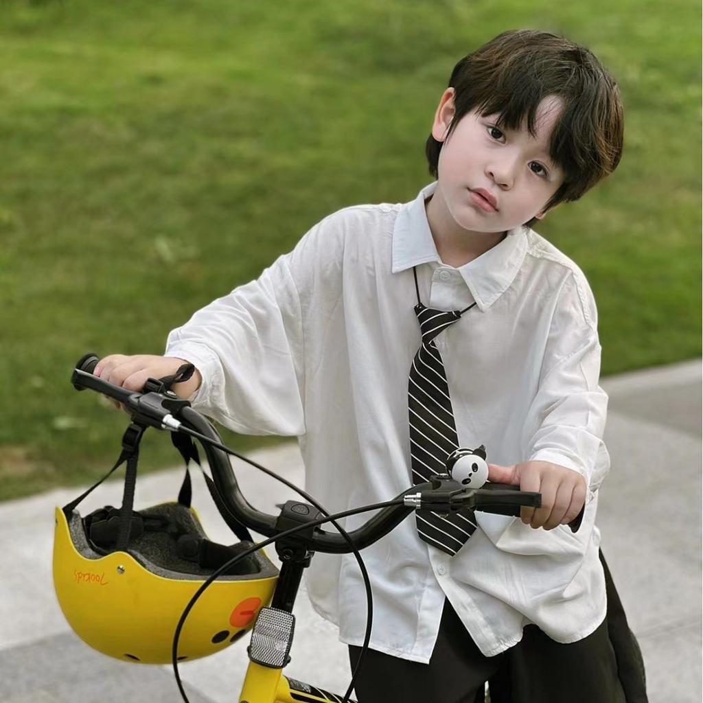 2024 Children'S Lazy Tie Black And White Color Children'S School Kindergarten Tie