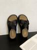 Thick-soled comfortable and cool slippers women's shoes summer 2025 new fashion versatile casual retro one-word cool slippers