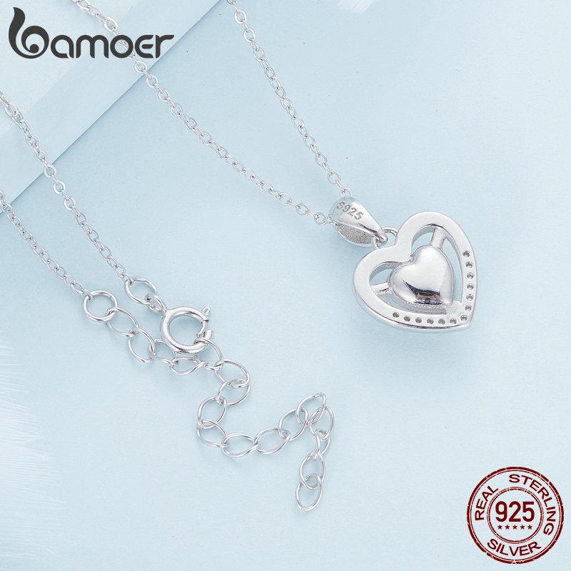 Collana Abbraccio In Argento 925 Per Coppie – DAYLINLOVE – Ciondolo Cuore Con Catena – Gioiello Anniversario Con Confezione Regalo