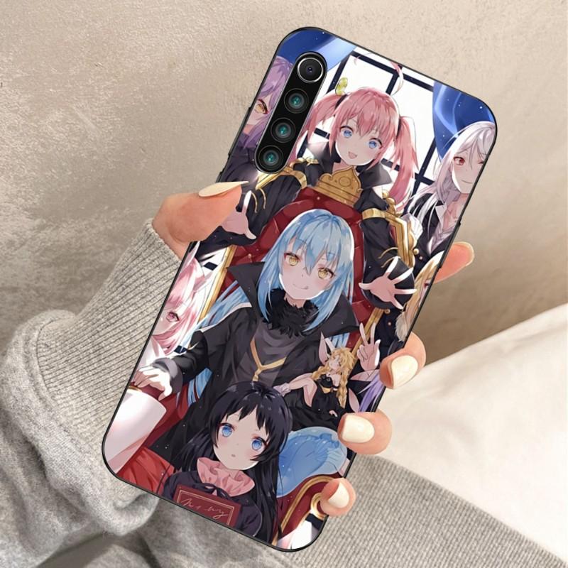 Rimuru Anime Phone Case For Xiaomi Redmi Note 11 10 9T 8 7 Pro Redmi 10 9 9A 9C 8 7 6 Soft Black Phone Cover