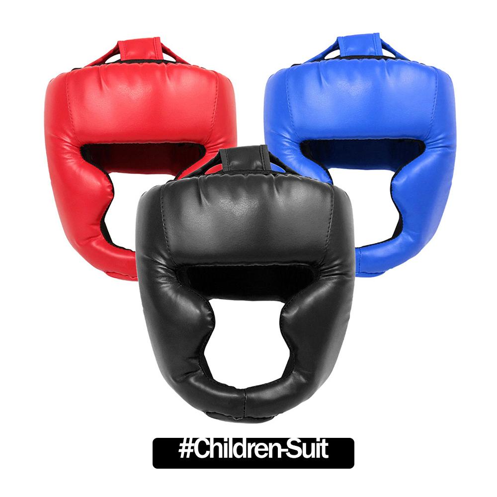 Boxing Helmet Muay Thai Headguard Protective Gear Taekwondo Training Sports Leather MMA Safety Helmet Adult Child Unisex
