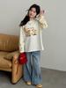 Girls' Cute Cartoon Long-Sleeve T-Shirt - Kids' Stylish Spring Hoodie Base Layer 2026