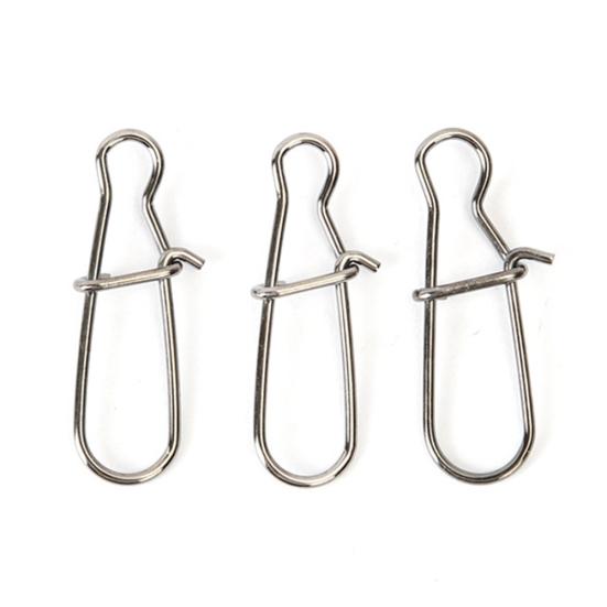 MUQZI Sports Accessory 100Pcs Stainless Steel Snap Hooks Fishing Barrel Swivel Safety Lure Connector