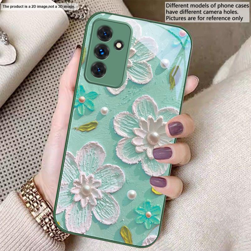Creme Reis Weiße Blüten Für Samsung S26 S22 S8 S9 S10 S20 Ultra S21 Pro S22 Plus S23 FE S24Ultra S25 Edge S24+ Glas Handyhülle