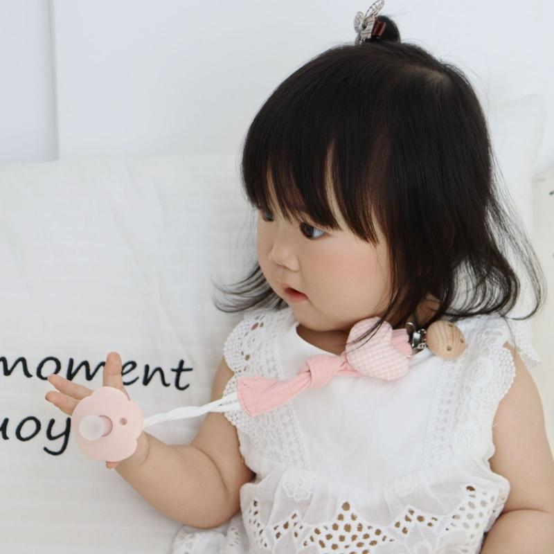 Infant Soother Holder Lovely Designs Secure Not Drop Chain Safe & Not Toxic Toddler Pacifier Leash Comfortable Touch
