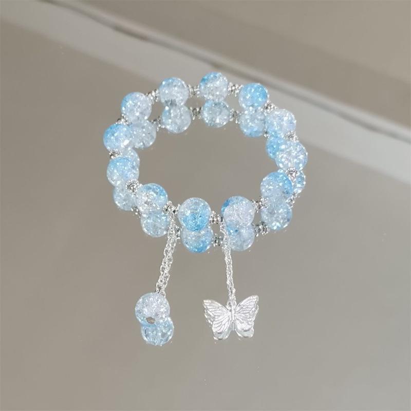 Colorful Crystal Beaded Fishtail Bracelet: Sweet, Fairy-Inspired Gift for Best Friend or Girlfriend - Perfect for May Day Outings