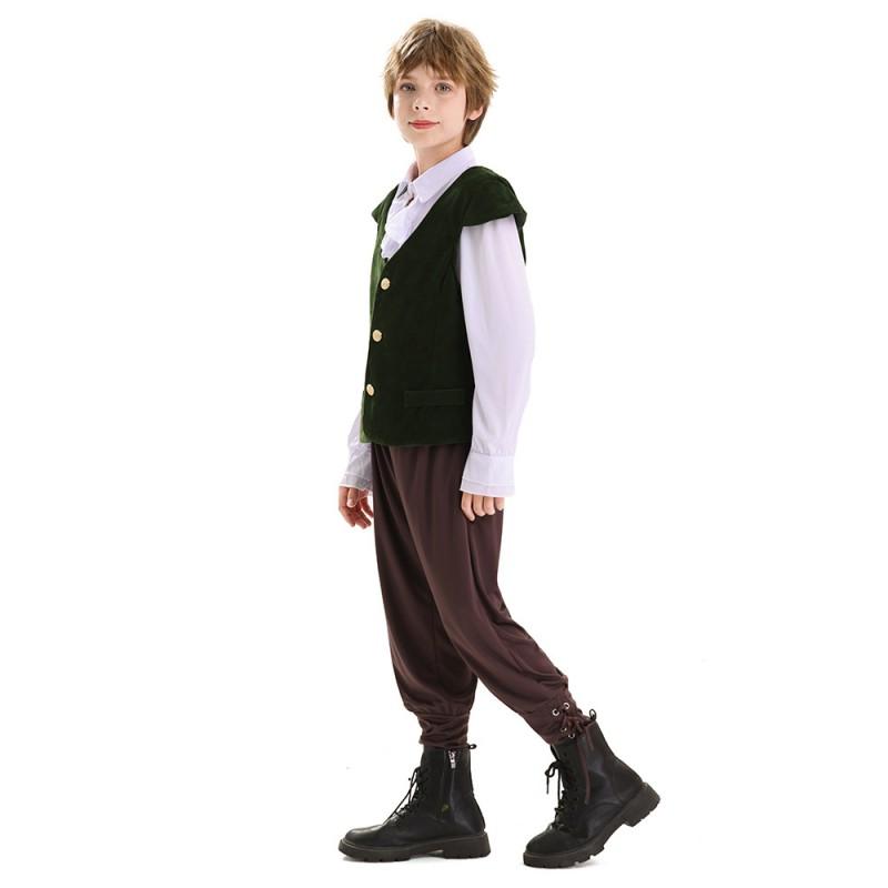 Medieval Renaissance Prince Costume Kids Halloween Party Stage Performance Outfit Set