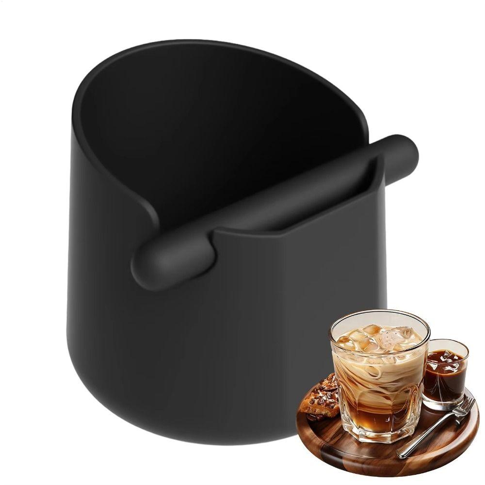 Anti Slip Silicone Coffee Knock Box Removable Bar Knocking Slag Bucket Home Barista