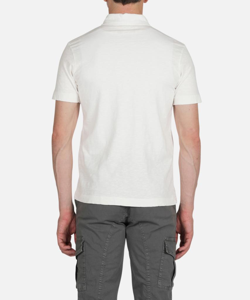 PANICALE Ivory Slub Cotton Casual Polo Shirt