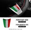 Real Hard Carbon Fiber Steering Wheel Bottom Cover for Fiat 500 Abarth 595 2012 2013 2014 2015 Car Interior Trim Accessories