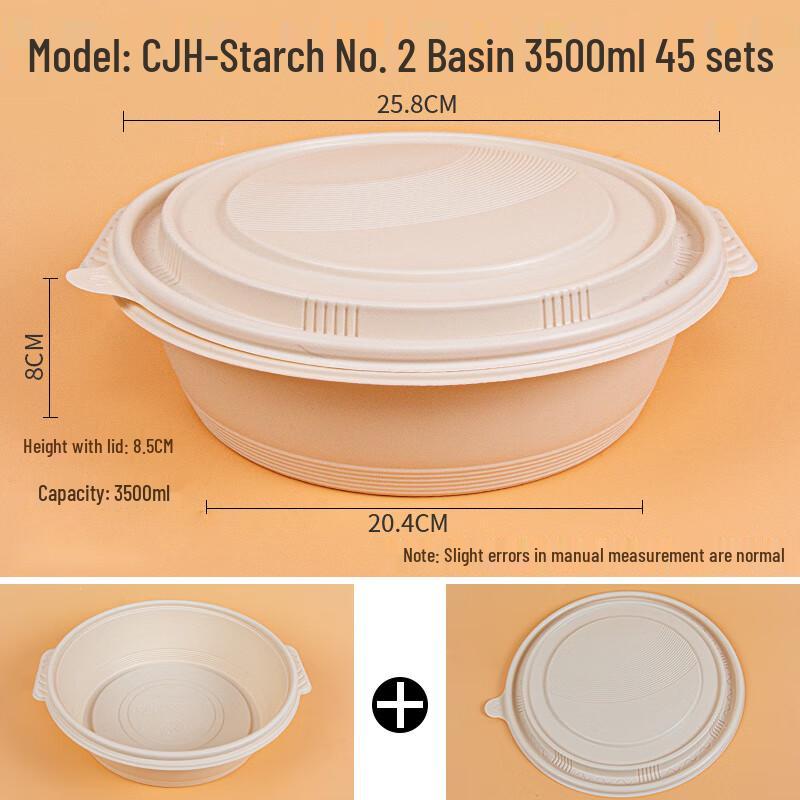 Disposable Food Grade Round Plastic Bowls with Lids