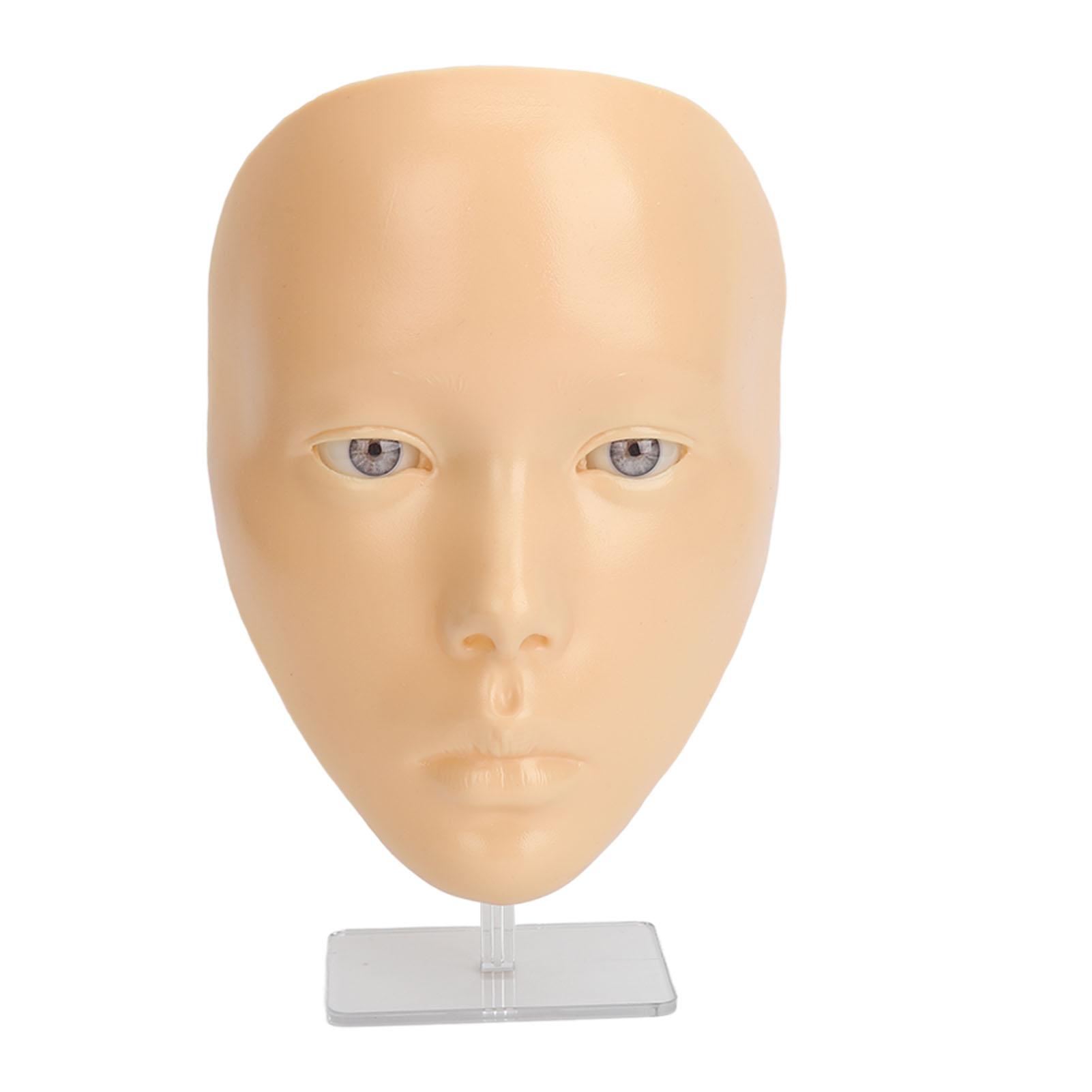 

Makeup Practice Board Kit 5D Silicone Full Face Mannequin Board Plastic Stand 20ml Cleansing Oil Resuable Makeup