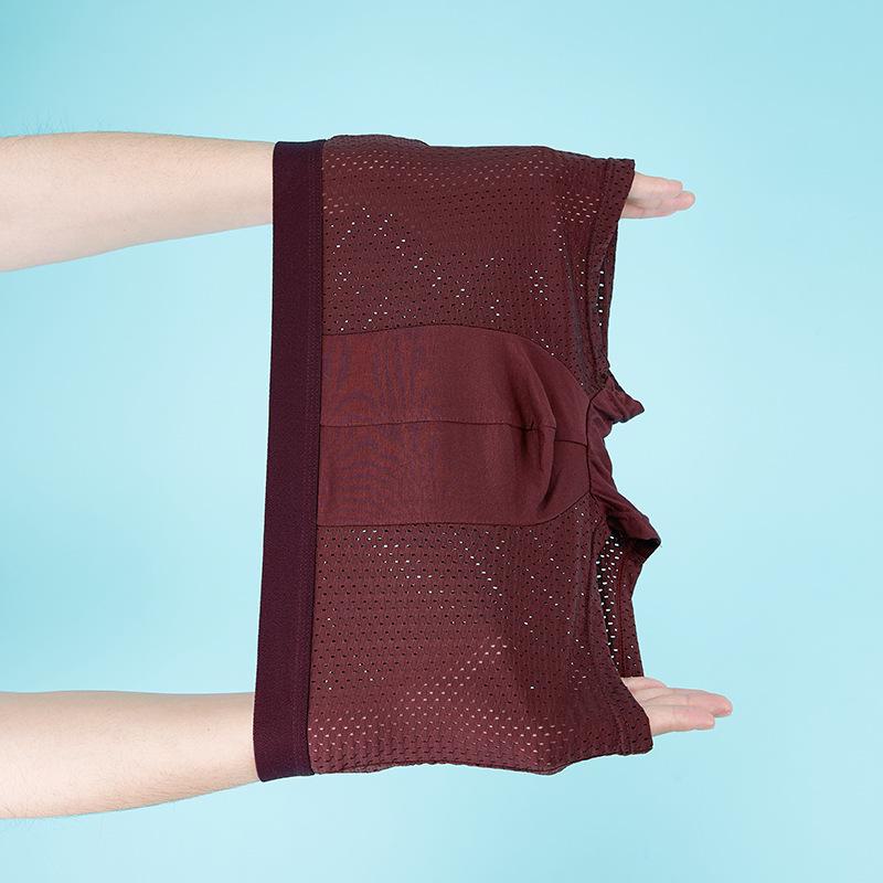 Męskie bokserki z siateczki Ice Silk Mesh Breathable - duże rozmiary, cienkie na lato