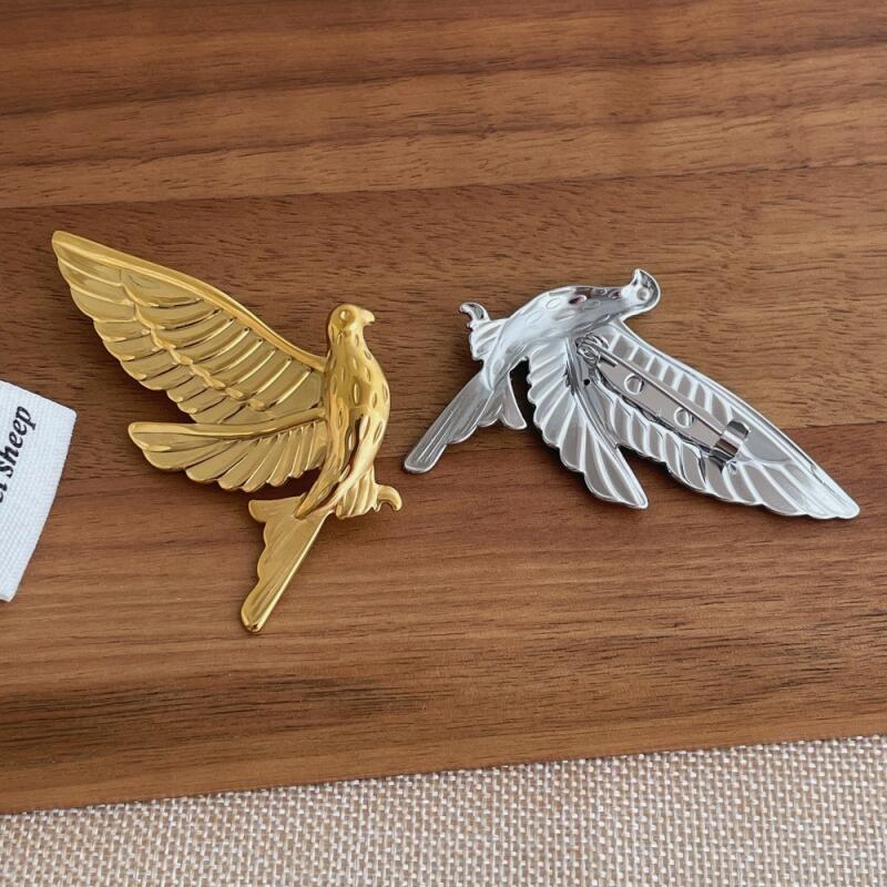 Edelstahl Friedenstaube Tier Broschen für Damen Herren Kreativ Klassisch Wasserdicht Kleidung Broschen Party Schmuck Zubehör