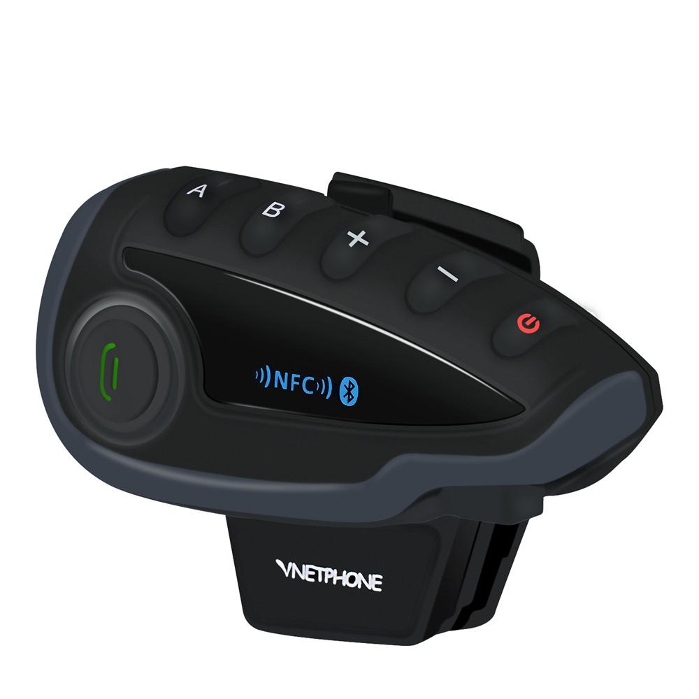 1× Motorcycle Helmet Bluetooth Interphone Headset NFC Remote Control Full Duplex