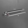 Stainless Steel Bathroom Towel Rack Nail Free Toilet Towel Bar Multifunctional Folding Shower Storage Rack Chrome Towel Ring