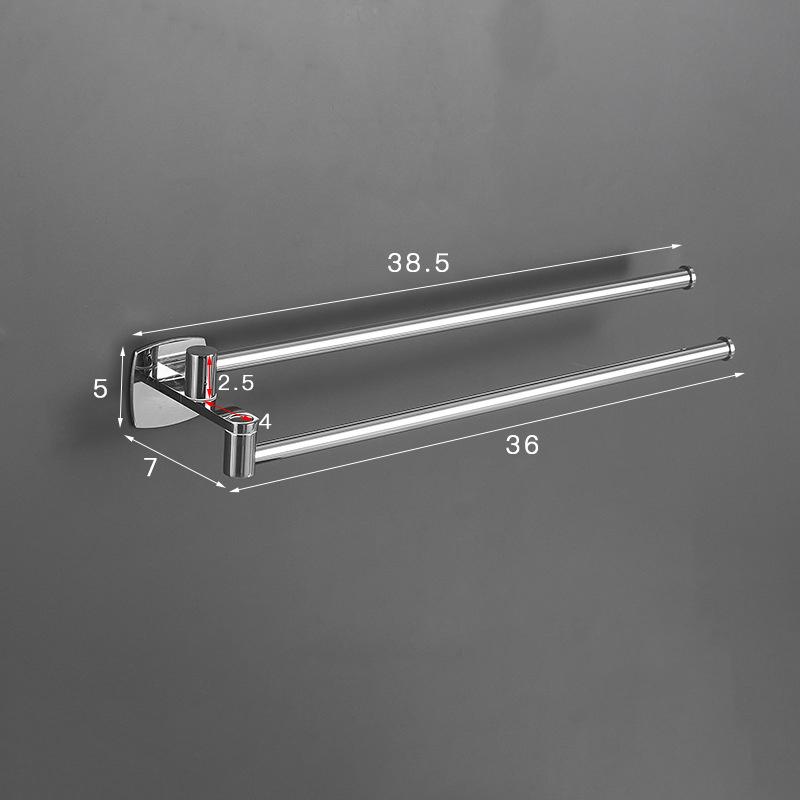Stainless Steel Bathroom Towel Rack Nail Free Toilet Towel Bar Multifunctional Folding Shower Storage Rack Chrome Towel Ring