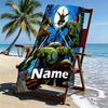 Custom Name Personalized Teenage Mutant Ninja Turtles Print Beach Towel, for Trip Camping Beach Party Home Decor, Birthday Gift for Family & Friends