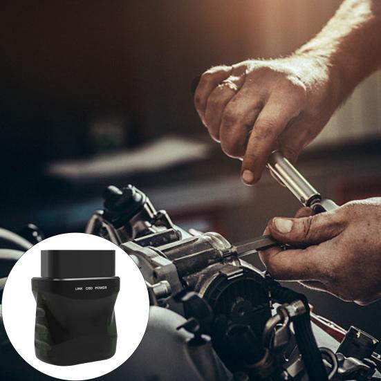 Bluetooth-compatible Wireless OBD2 Scanner Reader No Battery Required Auto-Connect Clear Error Code Live
