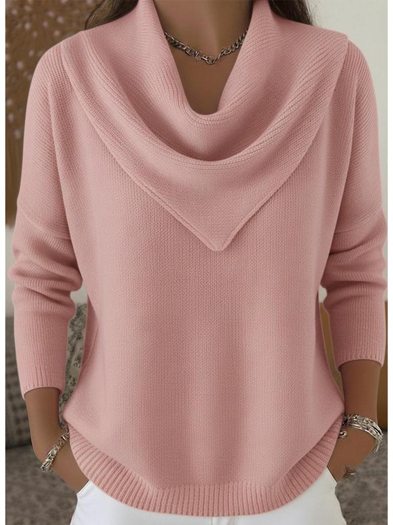 2025 Women's Autumn/Winter Solid Color Long Sleeve Sweater