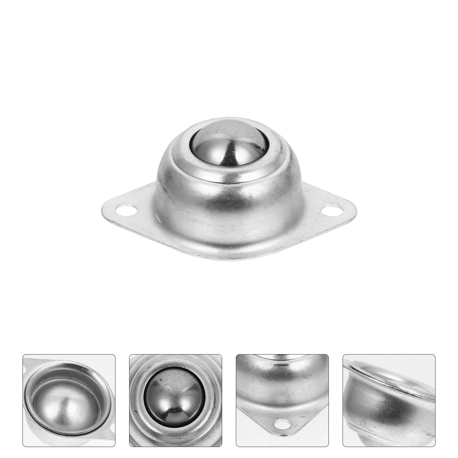 

20 Pcs Furniture Casters Steel Roller Bearings Transfer Units Rotation Caster Wheel With Screw Holes For Hardware 4.8X3.2cm срібний