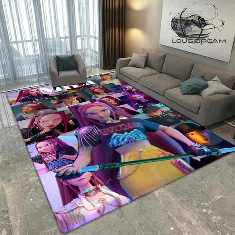 3D KPop Demon Hunters Print Carpet Non-slip Carpet Outdoor Carpets Area Rug Home Bedroom Decor Rug for Bedroom Birthday Gift