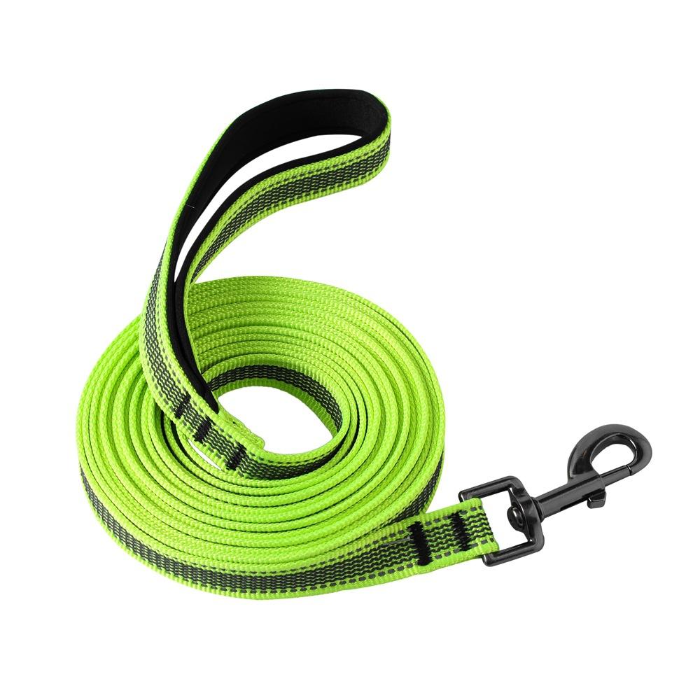 1.2/3/5/10/15M Correa para Perro Larga Correa Reflectante para Perro Para Perro Pequeño Mediano Grande Cuerda de Entrenamiento para Mascotas Antideslizante Accesorios para Perros (Green,5m) verde