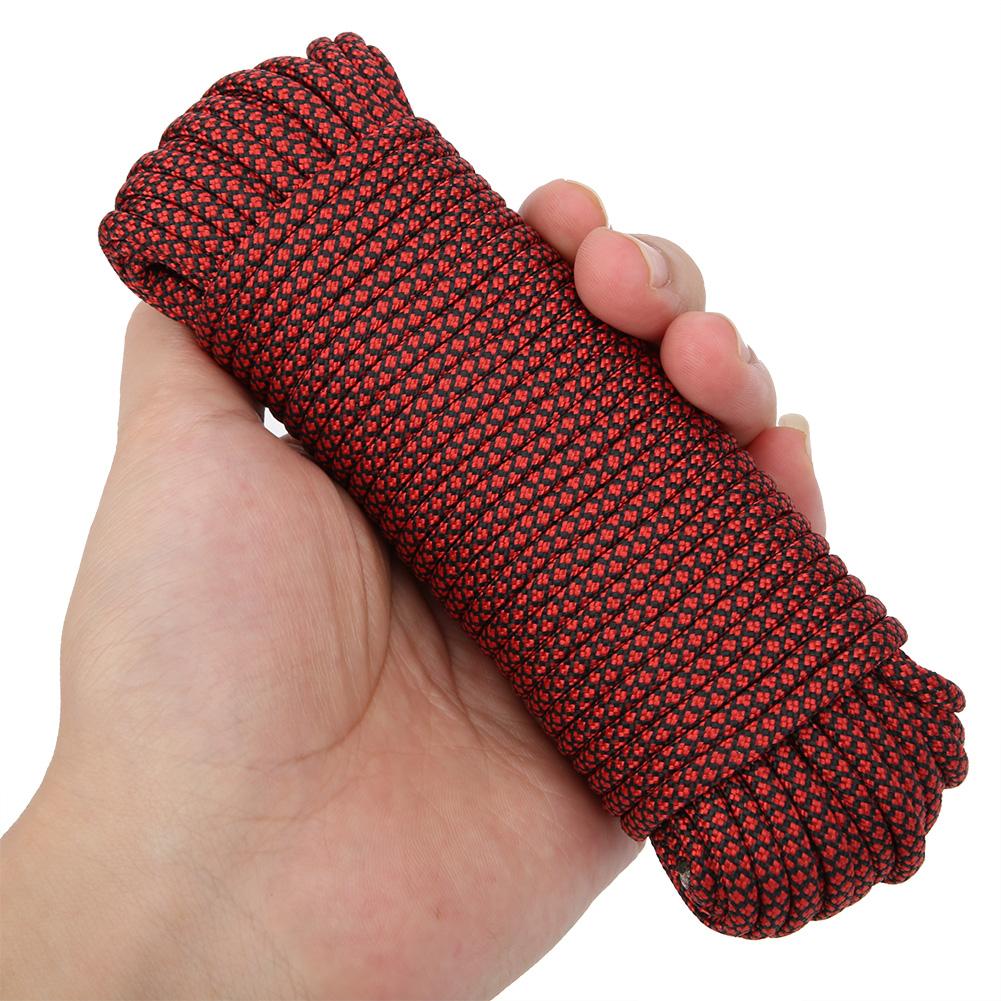 9 Core Paracord Rescue Tying Tent Lanyard Camping Rope for Outdoor Bracelet Weaving20M Red