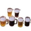 Miniature Beer Mug Keychain Pendant with Hanging Hole - Handmade