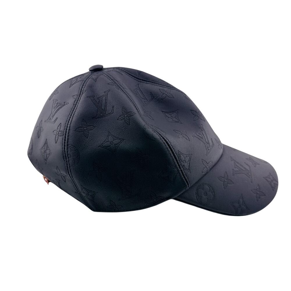 LOUIS VUITTON M76985 leather monogram shadow cap black leather Used