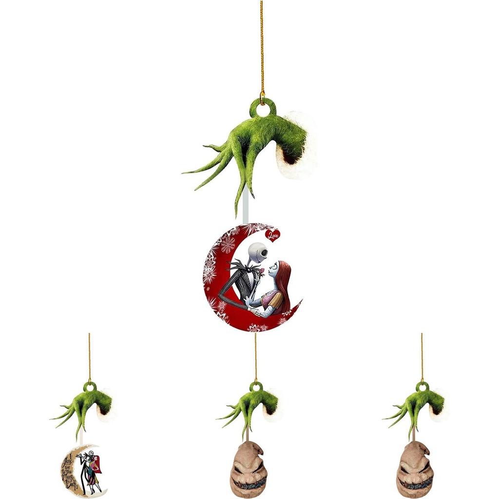 Halloween Decorations Jack Sally Xmas Tree Pendant
