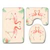 Flamingo Bathroom Toilet Three-Piece Floor Mat Doormat Bathroom Carpet