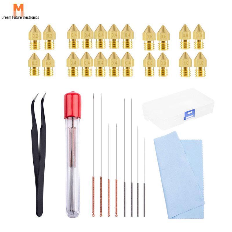 

MK8 Brass Nozzle Engraving & Cleaning Needle Set for 3D Printers MK8 Nozzle