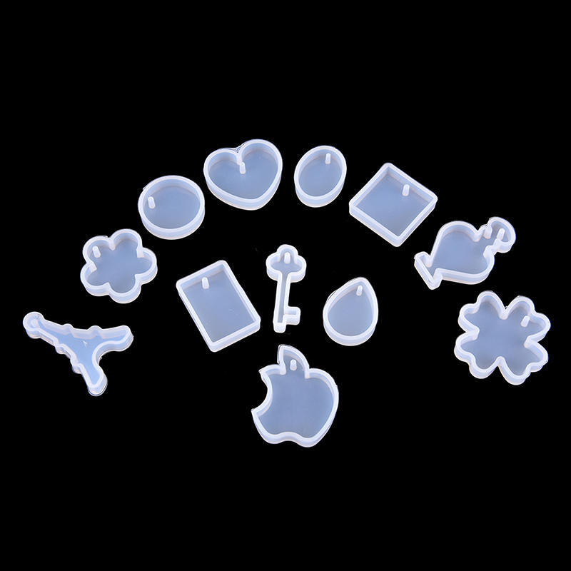 12Pcs/Set Holes Key Waterdrop Silicon Mold Mould Resin Jewelry Making Diy Craft